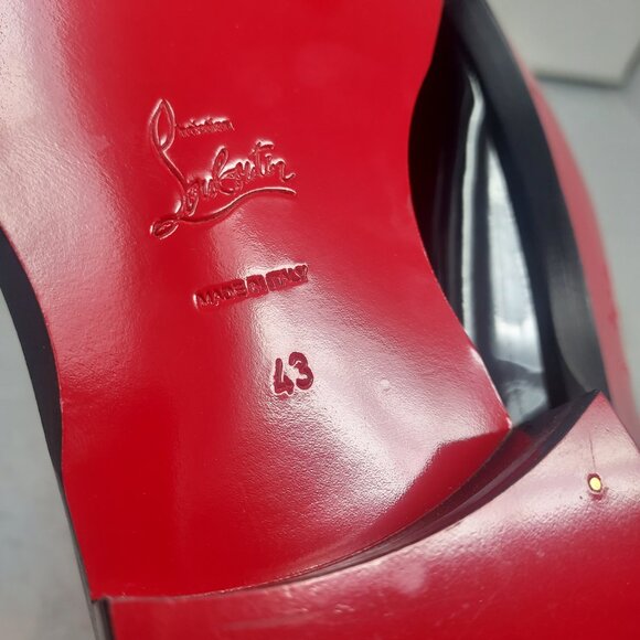 Christian Louboutin MENS Chambeliss Patent Leather Derby Shoe - Picture 6 of 12